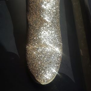 Gold Glitter Chelsea Boots